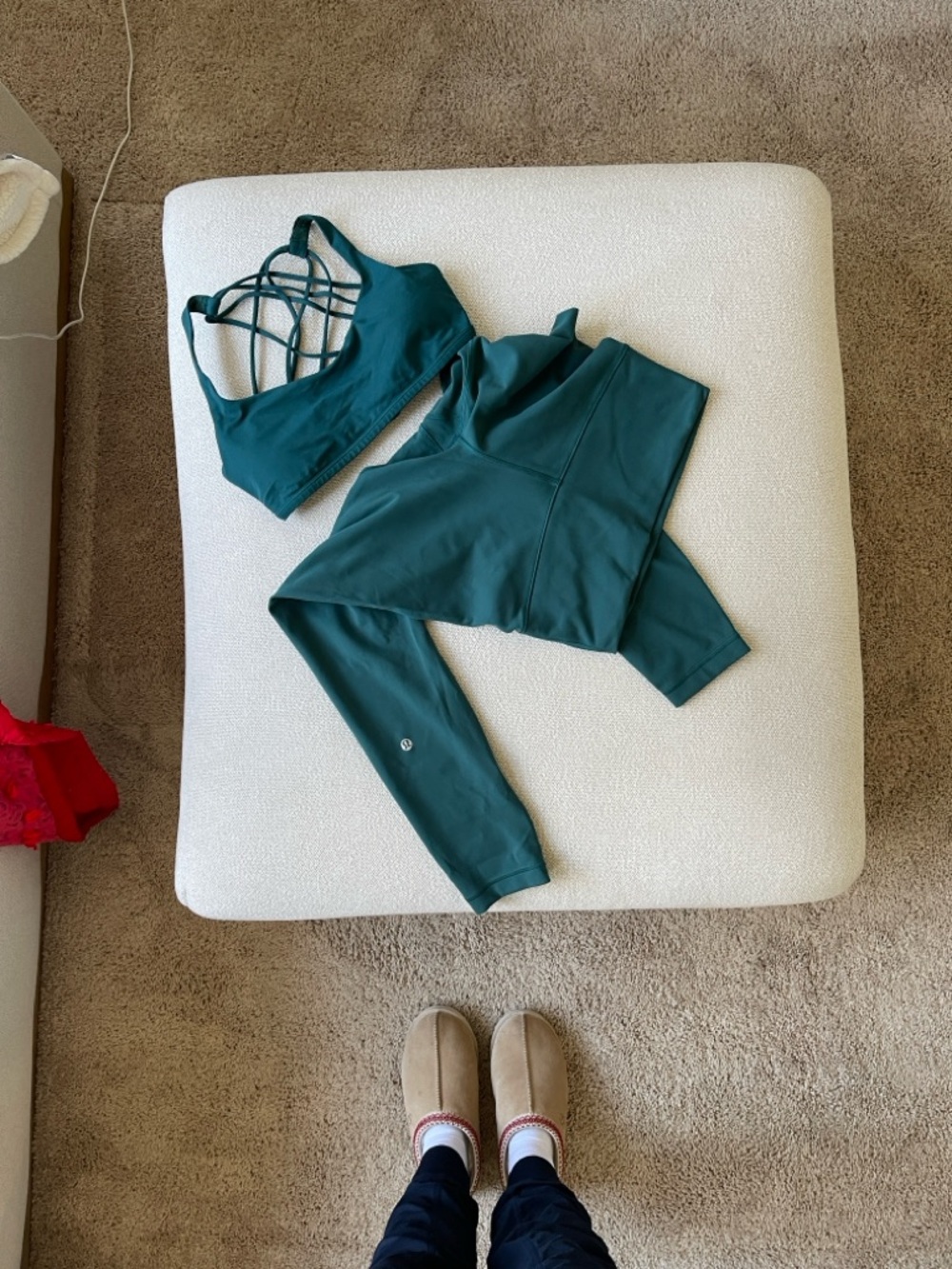lululemon athletica Green Leggings & Sports Bra Set